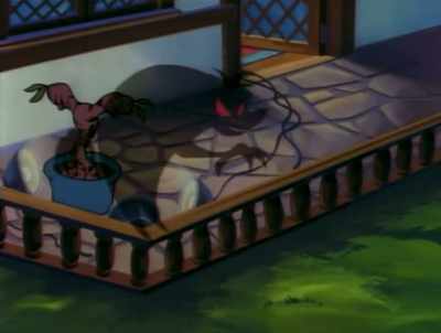 And look! There's a tiny chimera
on the hillside! - DuckTales
