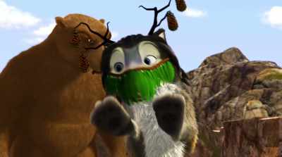 And look! Two bears
and 40 bored wolves! - Alpha & Omega: Journey to Bear Kingdom