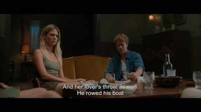 And her lover's throat as well.
He rowed his boat - Lake of Death
