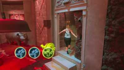 And Michelle crosses the exit,
and her team is on the board. - Floor Is Lava