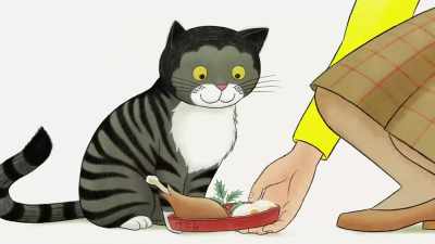 ..and Mog had two boiled eggs
and some turkey... - Mog's Christmas