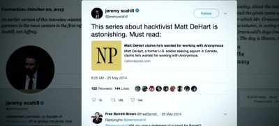 And more so
that other journalists started - Enemies of the State
