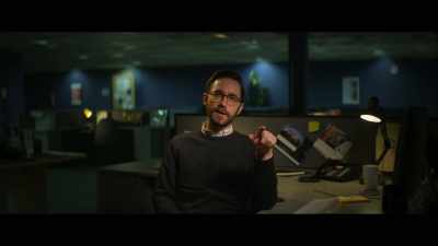 And he notices a pockmark - Trust No One: The Hunt for the Crypto King