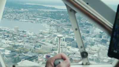 And now you can see
downtown Seattle from here. - Listening to Kenny G