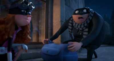 And now, we cut through
the glass with my... - Despicable Me 4