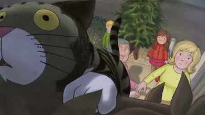 "..and now it's shouting at me.
I do not like that tree at all" - Mog's Christmas