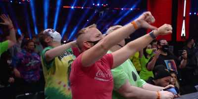 - And now Orton
from behind with an RKO! - Bray Wyatt: Becoming Immortal