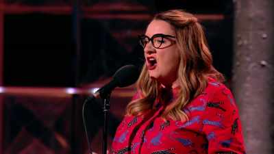 "And now?" "Too far." - Backstage with Katherine Ryan