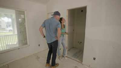 And now, we've given them
a powder bath, which I think
is way more functional - Why the Heck Did I Buy This House?