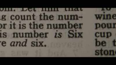 And his number is six
hundred threescore and six." - Good Omens