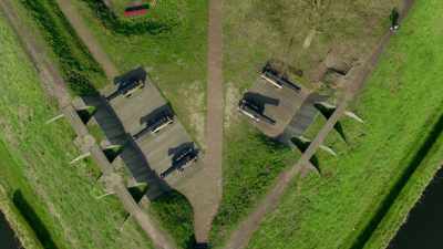 And because of where
the cannons were located, - Europe From Above