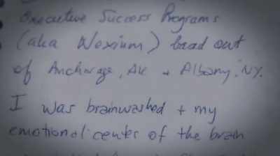 And on a separate sheet
of paper, - The Lost Women of NXIVM