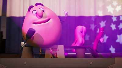 And on that note,
which I would call a high C, - Sausage Party: Foodtopia