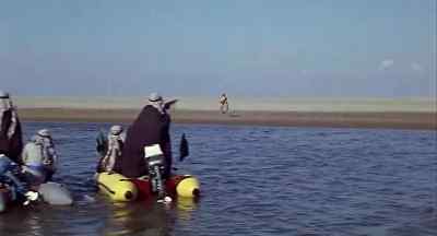 And on the sand. - Modesty Blaise