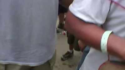 And one
of the medic units pulls up - Woodstock 99: Peace Love and Rage