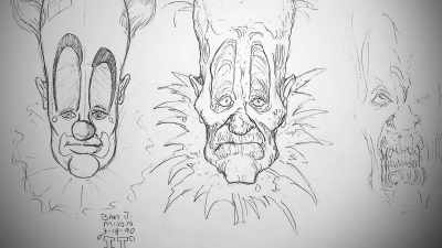 And my original concept art
for it had blue eye sockets - Pennywise: The Story of IT