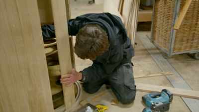 ..and over Billy's sliding door. - Handmade: Britain's Best Woodworker