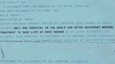 And Percy Hospital
will not admit him - Rock Hudson: All That Heaven Allowed