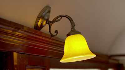 And period lighting has
been painstakingly sourced - Great Rail Restorations with Peter Snow