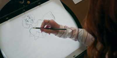 And pull it down. And think in your
head, "Okay. So there's this big shape - Sketchbook