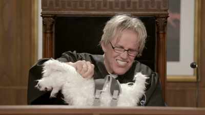 And this pulls
the poop catcher - Gary Busey: Pet Judge