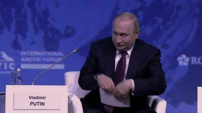 And Putin had just given an address - Photographer
