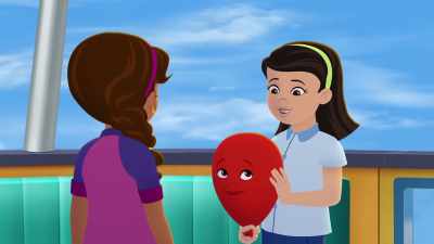 ...and we raise and lower the balloon
at the right time - The Magic School Bus Rides Again: The Frizz Connection