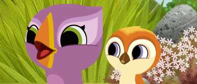 -And we really want to help.
-Okay. Mossy! - Puffin Rock and the New Friends