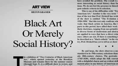 And my response was, - Black Art: In the Absence of Light