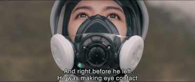 And right before he left...
He was making eye contact. - Shin Ultraman