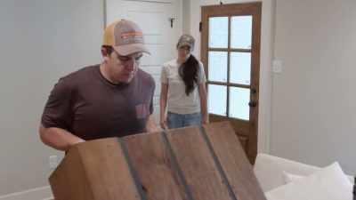 And for rustic,
I think natural, raw-wood pieces - Fixer Upper: Behind the Design