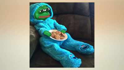 And this sad little frog
arrives online - Feels Good Man