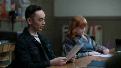 "and he sat back
in the doctor's armchair, - Lucky Hank