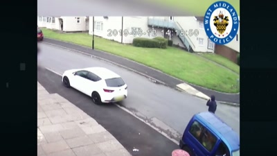 And we see a blue van forcefully
and rapidly mounting the curb, - Killers: Caught on Camera
