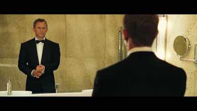 And he sees himself
and considers himself in the reflection. - The Sound of 007