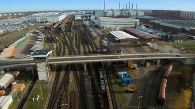 And seven dedicated locomotives - Europe From Above