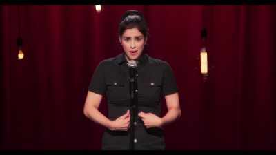 And she had a huge...
She had a sign, like, twice her size. - Sarah Silverman: A Speck of Dust