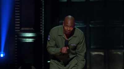 And she's says, "No, I hear somethin'." - Dave Chappelle: Sticks & Stones