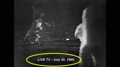 And since the TV footage was all
live, - American Moon