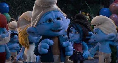 And so after waiting patiently to be relevant againour heroic Narrator steps back into his leading roleto point out that when last we metthe entire village was busying itself with preparations forHey what's with all the decorationsHappy birthday - The Smurfs 2