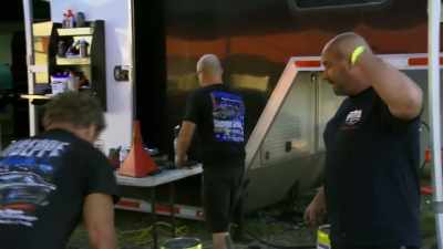 And as soon as I though that,
the tree, you know, that was it. - Street Outlaws No Prep Kings Team Attack