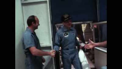 And stepping out first,
commander neil armstrong. - Apollo: The Forgotten Films