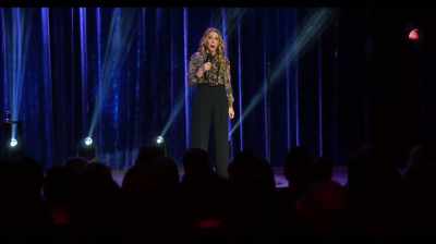 And she stood there in a gown,
making eggs at nine a.m., - Katherine Ryan: Glitter Room