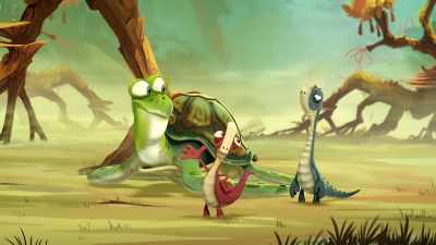 And my super senses
are telling me to go this way! - Gigantosaurus