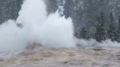 And temperatures can plummet
below negative 50. - Epic Yellowstone