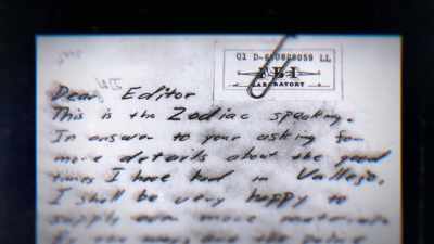 And that was the first letter
to begin with the phrase - Myth of the Zodiac Killer