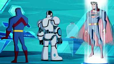 And the big, blue boy scout
is going Smallville. - Justice League Action