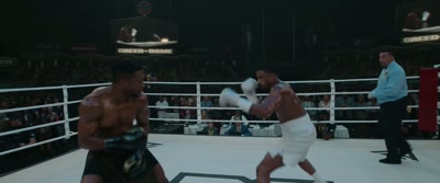 And the big question here in round one,
how much ring rust will Adonis have? - Creed III