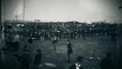 And the next day,
crowd formed a great - Abraham Lincoln