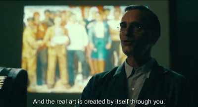 And the right art
will emerge by itself.
. - Never Look Away
